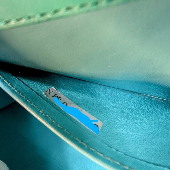 Chanel Vintage Teal Mini Rectangular Flap Bag - Picture 7 of 16